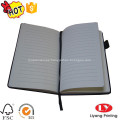 Hot PU office notebook printing with ribbon